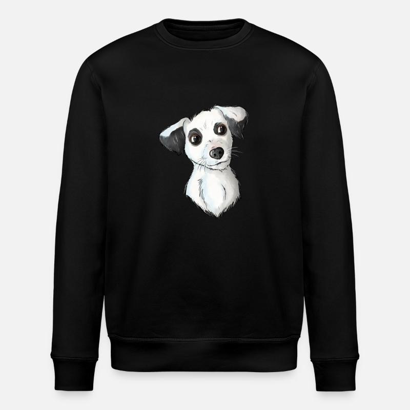 Jack Russell Pattern 6 - Stanley/Stella ROLLER Unisex Organic Sweatshirt - black