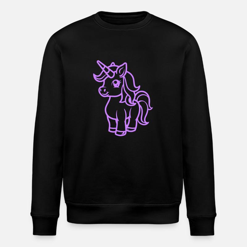 einhorn - Stanley/Stella Unisex Bio-Sweatshirt ROLLER - Schwarz