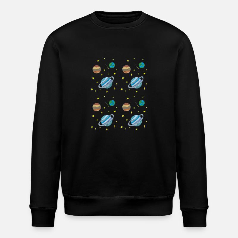 PLANETARY PATTERN - Stanley/Stella ROLLER Unisex Organic Sweatshirt - black