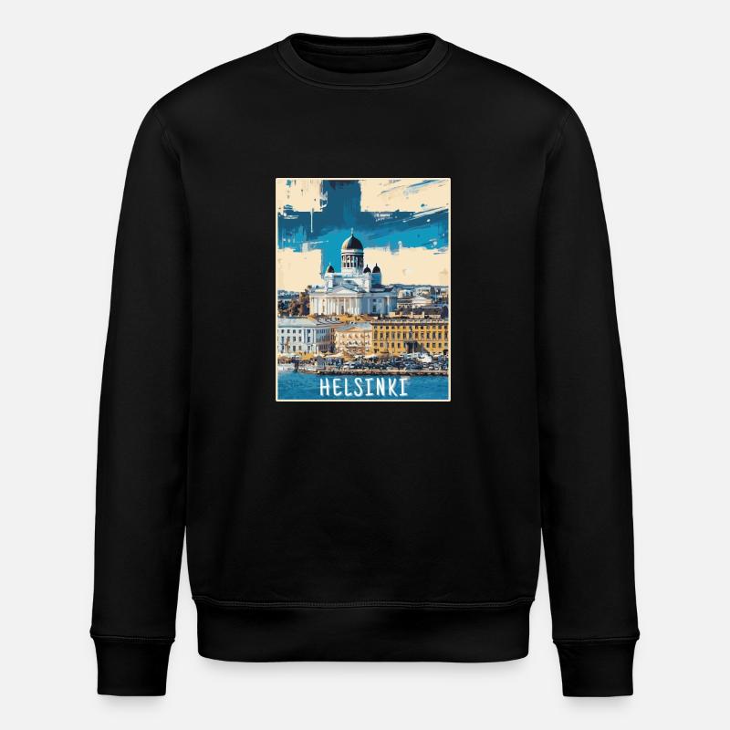 Helsinki Malerei - Stanley/Stella Unisex Bio-Sweatshirt ROLLER - Schwarz