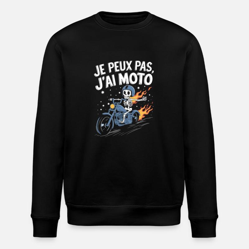 J'peux pas j'ai moto - Sweat bio ROLLER Stanley/Stella Unisexe - noir