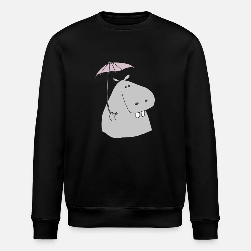Nilp Cheval avec parapluie - Sweat bio ROLLER Stanley/Stella Unisexe - noir