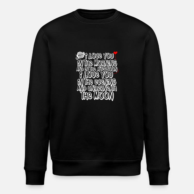 Je t'aime - Sweat bio ROLLER Stanley/Stella Unisexe - noir