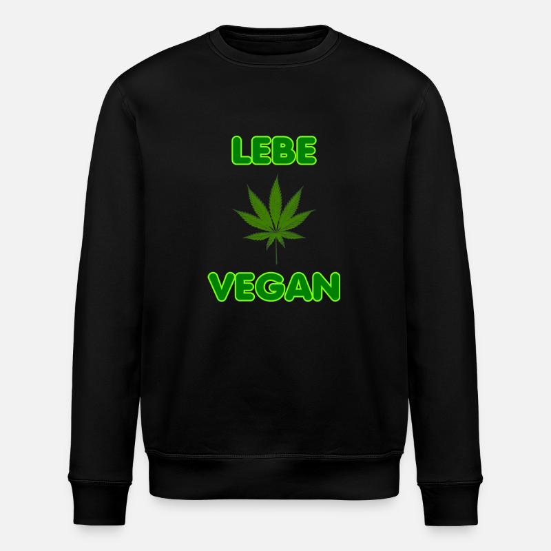 Cannabis - LEBE VEGAN - Stanley/Stella Unisex Bio-Sweatshirt ROLLER - Schwarz