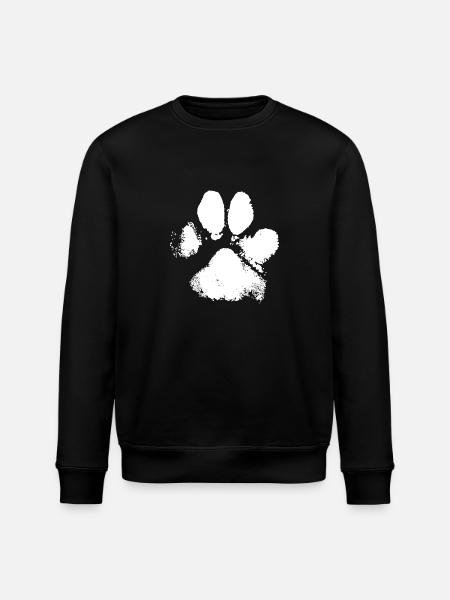 Dogs Tatze Paw Print - Stanley/Stella ROLLER Unisex Organic Sweatshirt - black