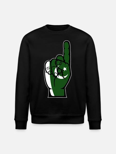 Pakistan flag number 1 - Stanley/Stella ROLLER Unisex Organic Sweatshirt - black