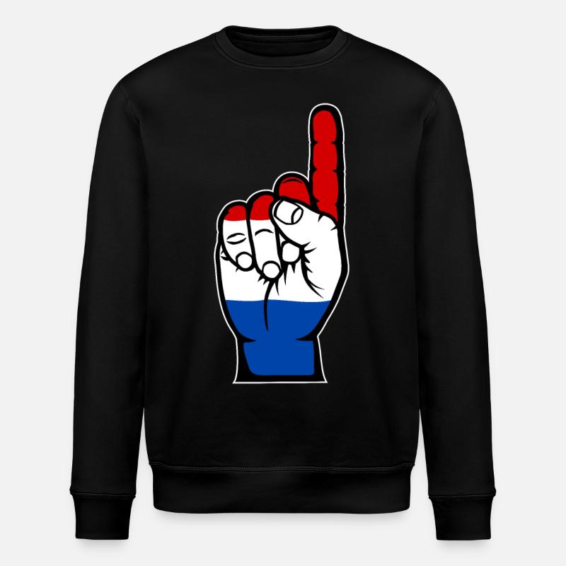 Drapeau hollandais numéro 1 - Sweat bio ROLLER Stanley/Stella Unisexe - noir
