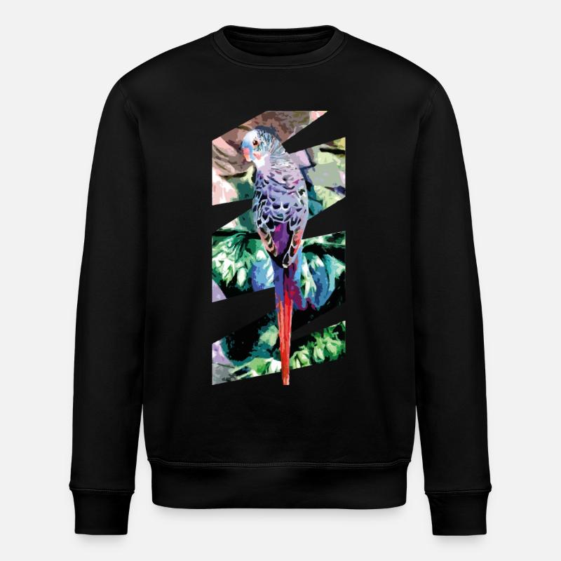 budgerigar - Stanley/Stella ROLLER Unisex Organic Sweatshirt - black