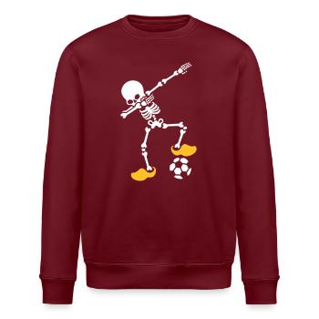 Dab dabbing Skelett Niederlande Orange Fußball-Europameisterschaft - Stanley/Stella Unisex Bio-Sweatshirt ROLLER - Burgunderrot - Vorne - Nik (191cm)