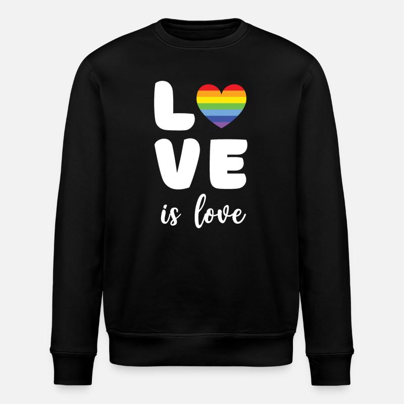 Pride Month - Liebe ist Liebe - Stanley/Stella Unisex Bio-Sweatshirt ROLLER - Schwarz