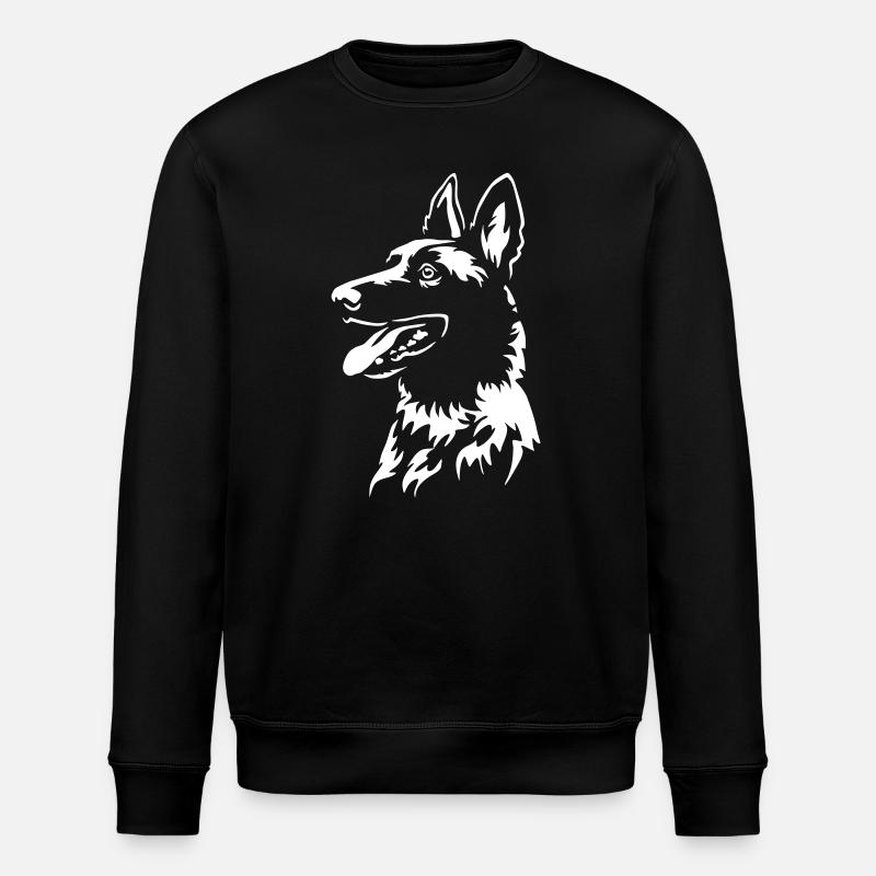 Malinois Kopf "Black Edition" - Stanley/Stella Unisex Bio-Sweatshirt ROLLER - Schwarz