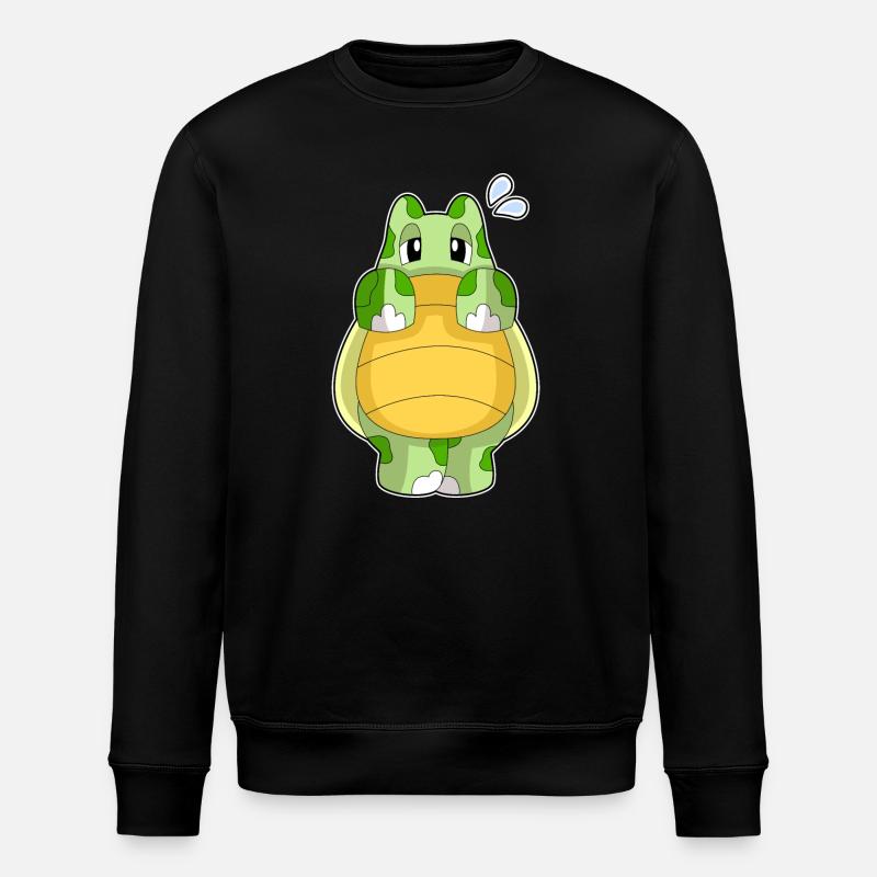 Turtle Shy - Stanley/Stella ROLLER Unisex Organic Sweatshirt - black