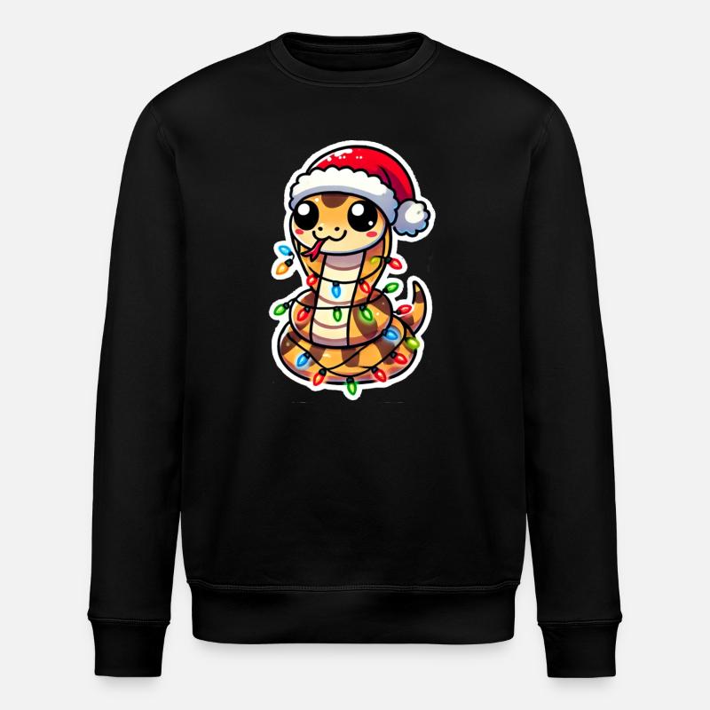 Christmas Snake Wrap - Stanley/Stella Unisex Bio-Sweatshirt ROLLER - Schwarz