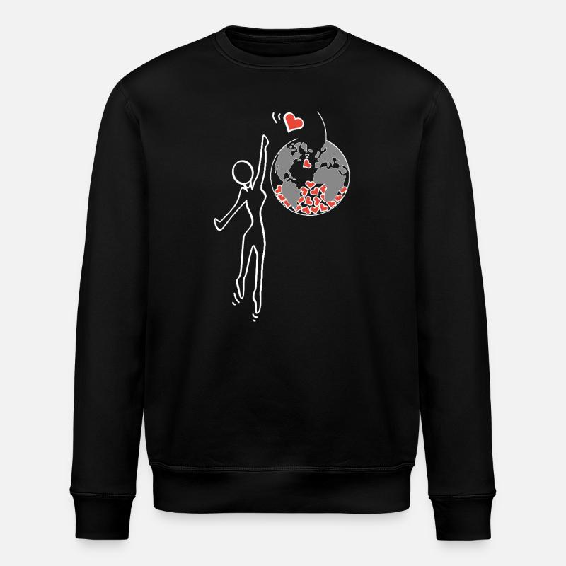 Gib Liebe - Stanley/Stella Unisex Bio-Sweatshirt ROLLER - Schwarz