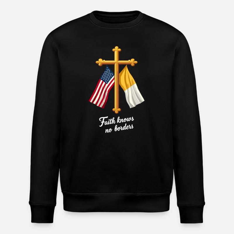 Drapeau américain et du Vatican - Sweat bio ROLLER Stanley/Stella Unisexe - noir