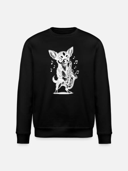 Conception de saxophone Chihuahua - Sweat bio ROLLER Stanley/Stella Unisexe - noir