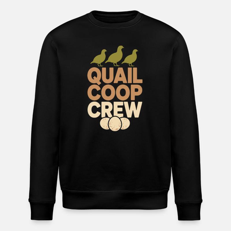Quail Keeper Quail Farmer Backyard Quail - Stanley/Stella ROLLER Unisex Organic Sweatshirt - black
