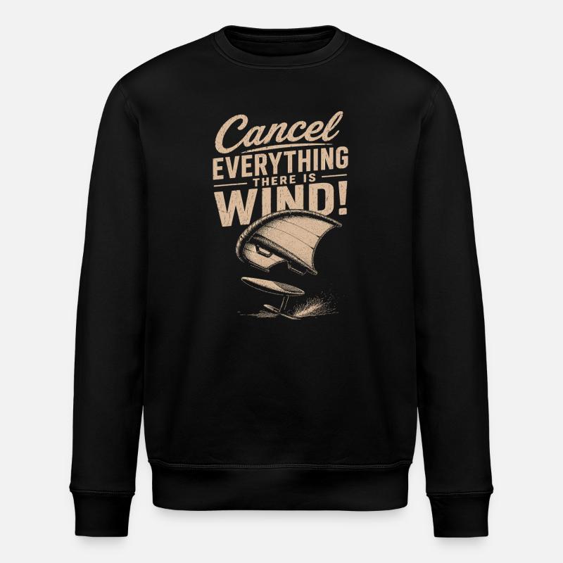 Windsturm Windsurf-Statement - Stanley/Stella Unisex Bio-Sweatshirt ROLLER - Schwarz