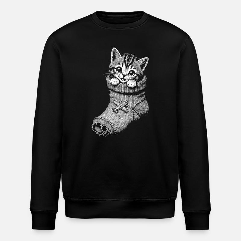 Kätzchen - Stanley/Stella Unisex Bio-Sweatshirt ROLLER - Schwarz