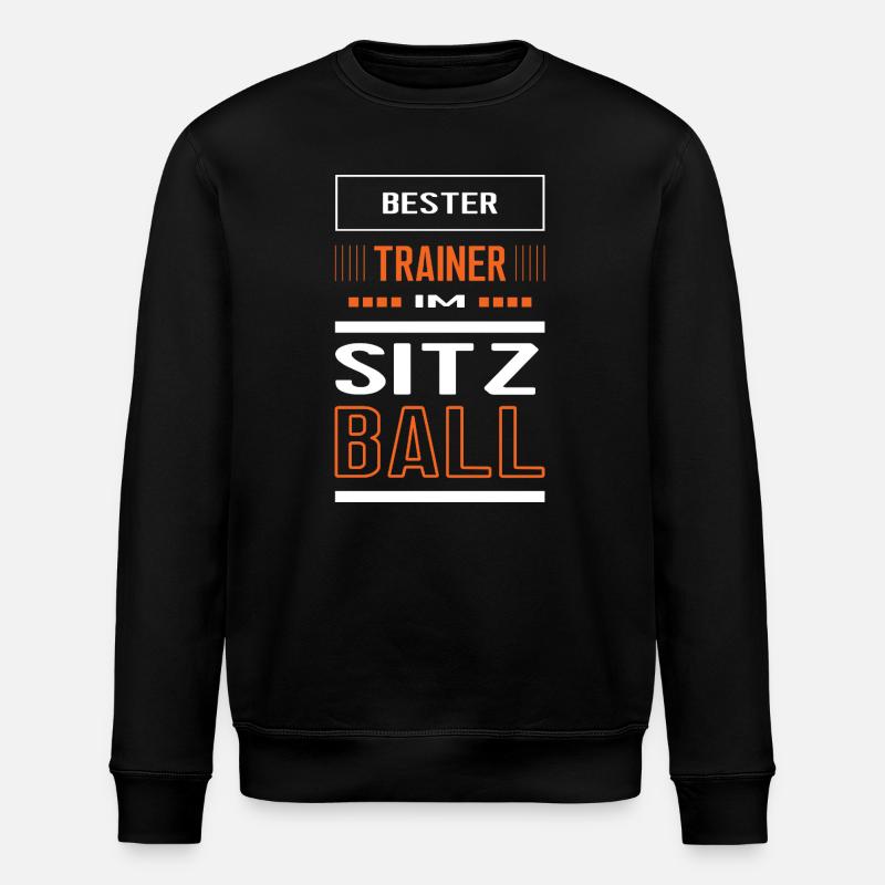 Bester Sitzball Trainer Sitzballtrainer Training - Stanley/Stella Unisex Bio-Sweatshirt ROLLER - Schwarz