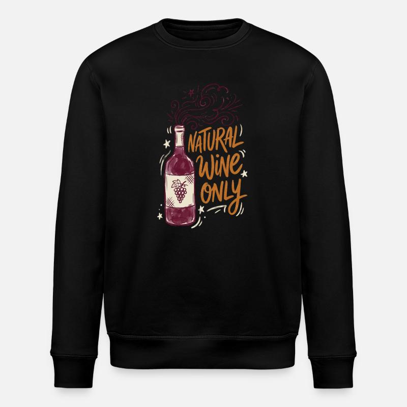 Vin naturel uniquement - Sweat bio ROLLER Stanley/Stella Unisexe - noir