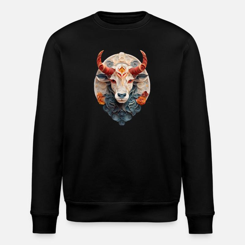 Sternzeichen Stier - Stanley/Stella Unisex Bio-Sweatshirt ROLLER - Schwarz