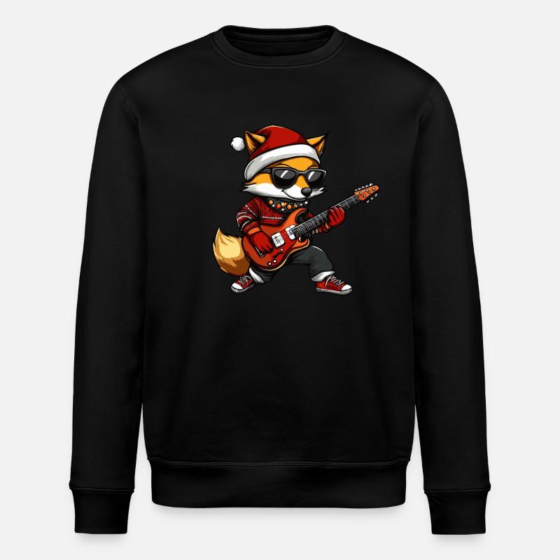 Guitare de Noël Fox - Sweat bio ROLLER Stanley/Stella Unisexe - noir