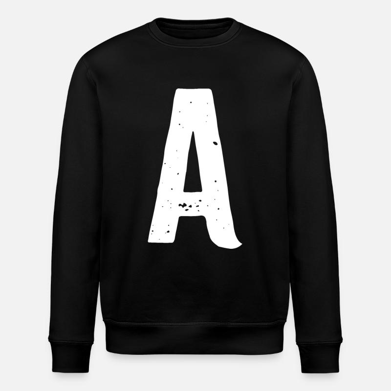 A Letter - Stanley/Stella ROLLER Unisex Organic Sweatshirt - black