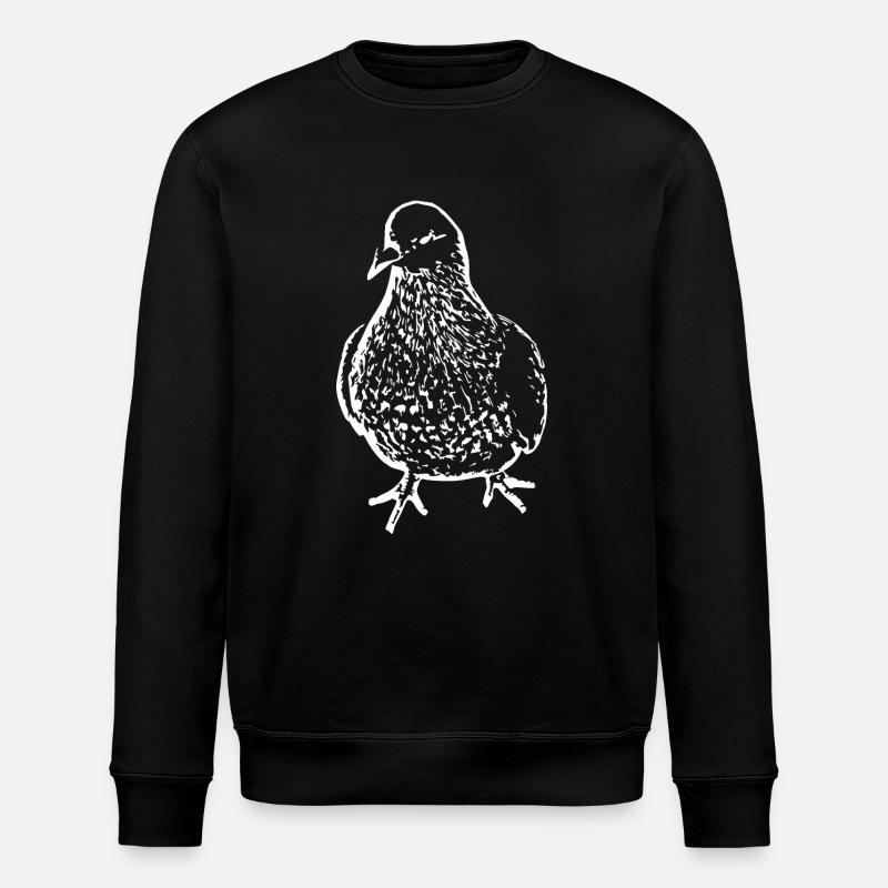 Blanc oiseau - Sweat bio ROLLER Stanley/Stella Unisexe - noir