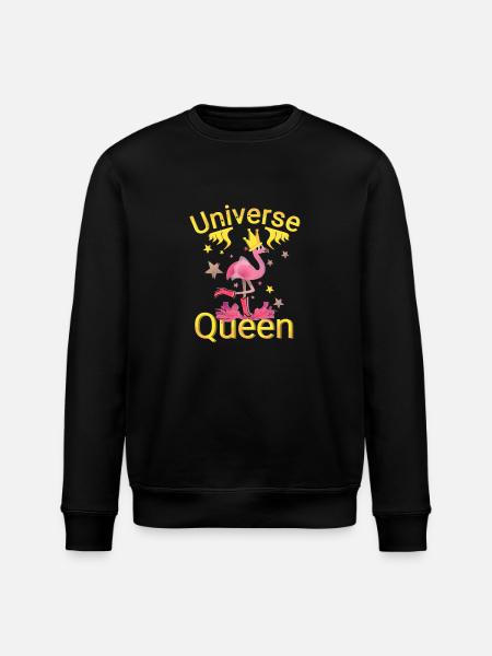 Queen - Flamingo - Stanley/Stella ROLLER Unisex Organic Sweatshirt - black