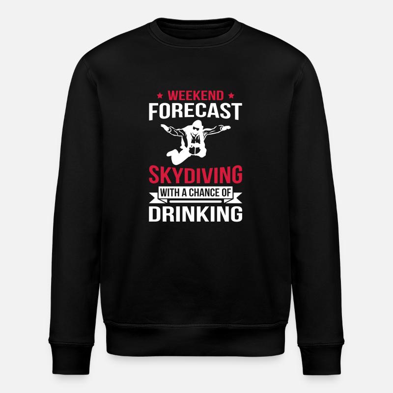 Weekend Forecast Skydiving - Stanley/Stella Unisex Bio-Sweatshirt ROLLER - Schwarz