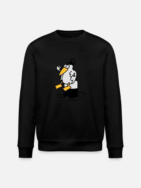 moewe_am_hafen_3c - Stanley/Stella ROLLER Unisex Organic Sweatshirt - black