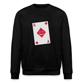 as karo - Stanley/Stella Unisex Bio-Sweatshirt ROLLER - Schwarz - Vorne - Nik (191cm)
