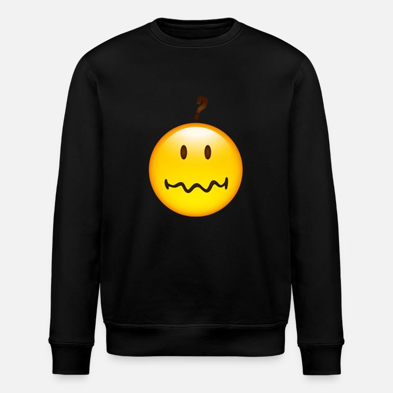 Smiley Question mark - Stanley/Stella ROLLER Unisex Organic Sweatshirt - black