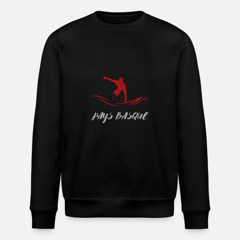 SURFER PAYS BASQUE 2 - Sweat bio ROLLER Stanley/Stella Unisexe - noir