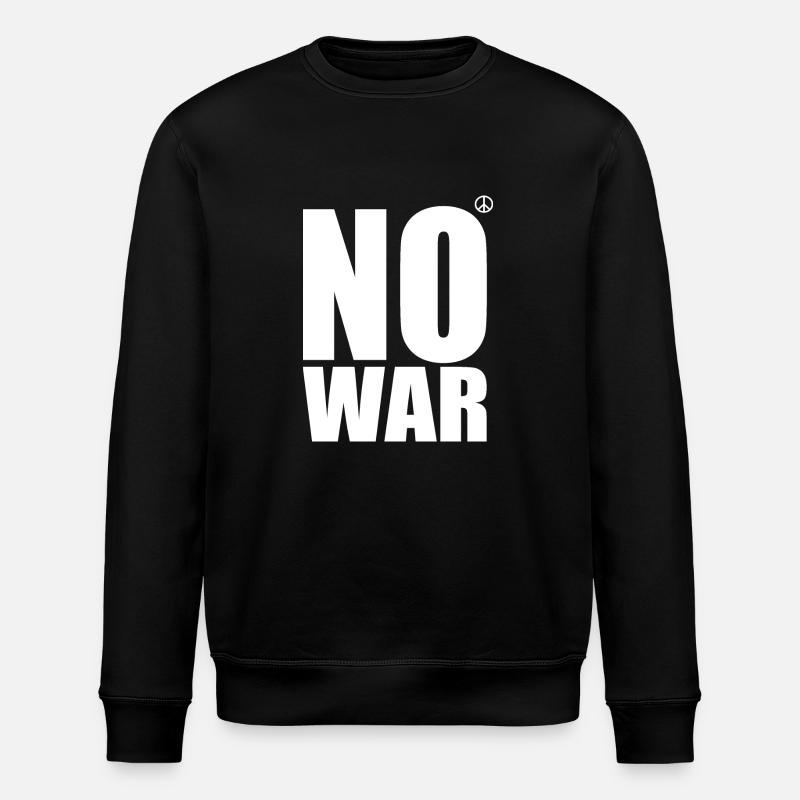 No war - Stanley/Stella ROLLER Unisex Organic Sweatshirt - black