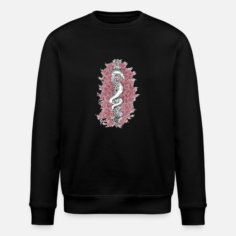 Dragon flower - Stanley/Stella Unisex Bio-Sweatshirt ROLLER - Schwarz