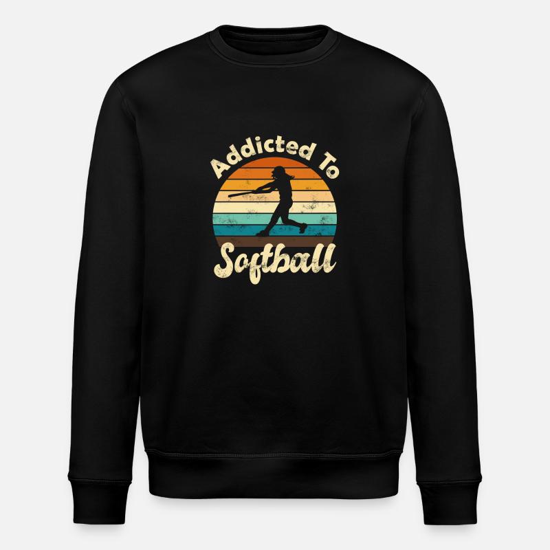 Softball - Stanley/Stella ROLLER Unisex Organic Sweatshirt - black