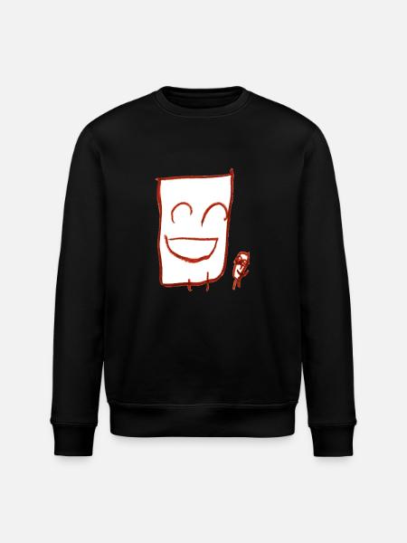 Happy fellas (white) - Stanley/Stella ROLLER Unisex Organic Sweatshirt - black