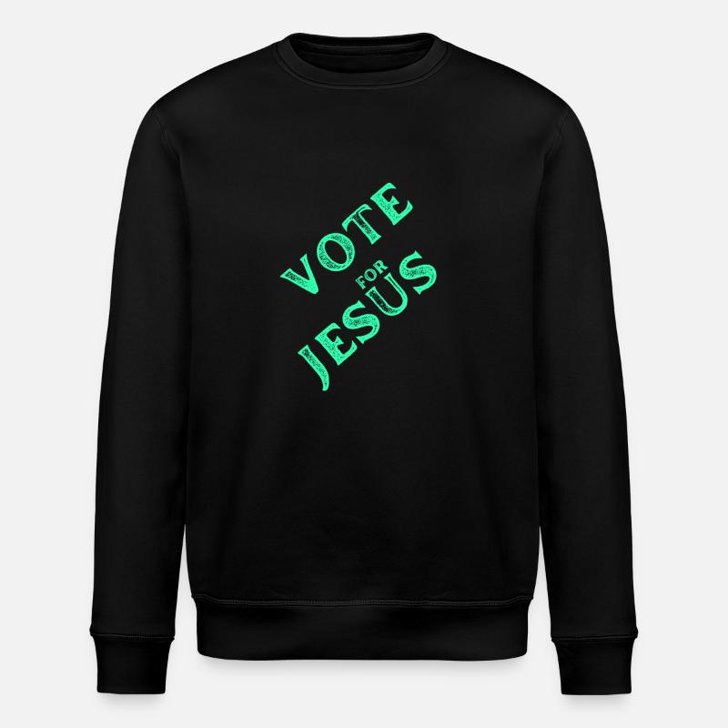 vote for Jesus 2 - Stanley/Stella Unisex Bio-Sweatshirt ROLLER - Schwarz