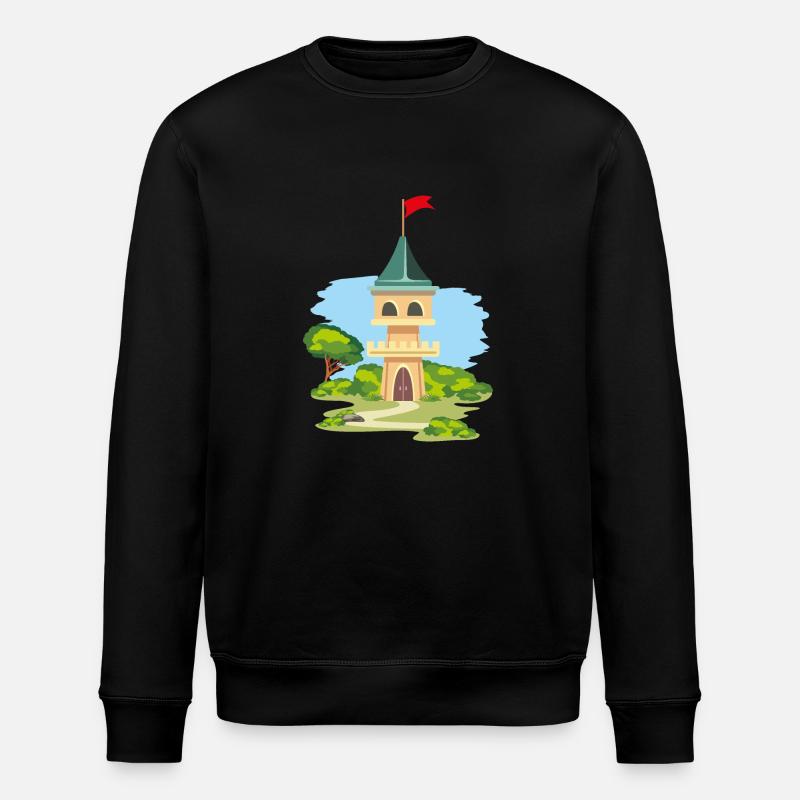 Château caricatural - Sweat bio ROLLER Stanley/Stella Unisexe - noir