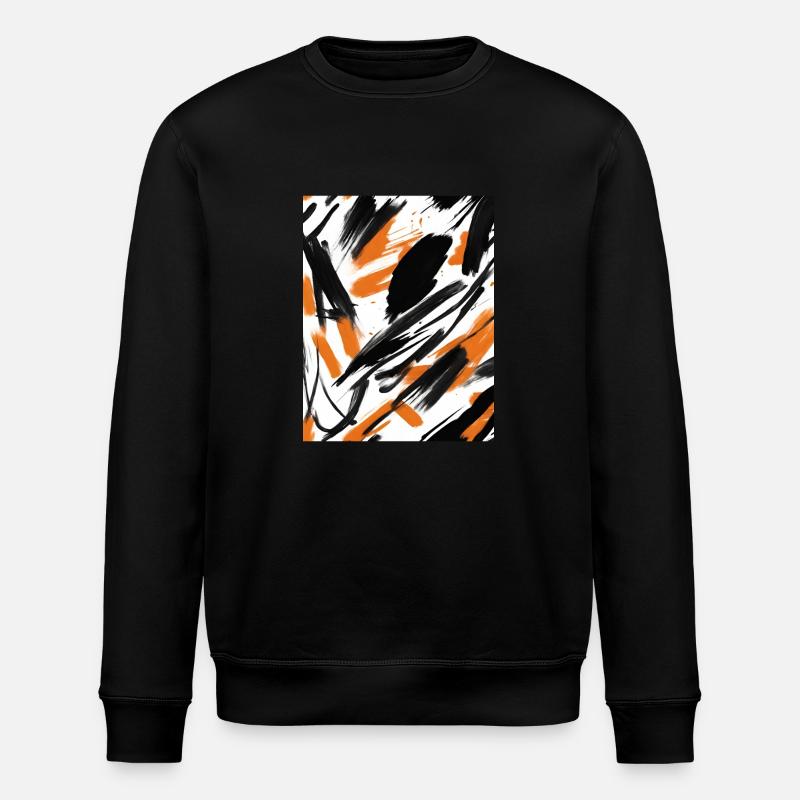 Modernes Pinseldesign - Stanley/Stella Unisex Bio-Sweatshirt ROLLER - Schwarz