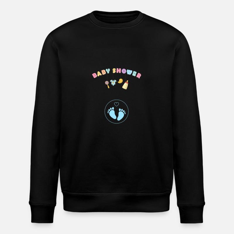 Babyshower - blau - Stanley/Stella Unisex Bio-Sweatshirt ROLLER - Schwarz