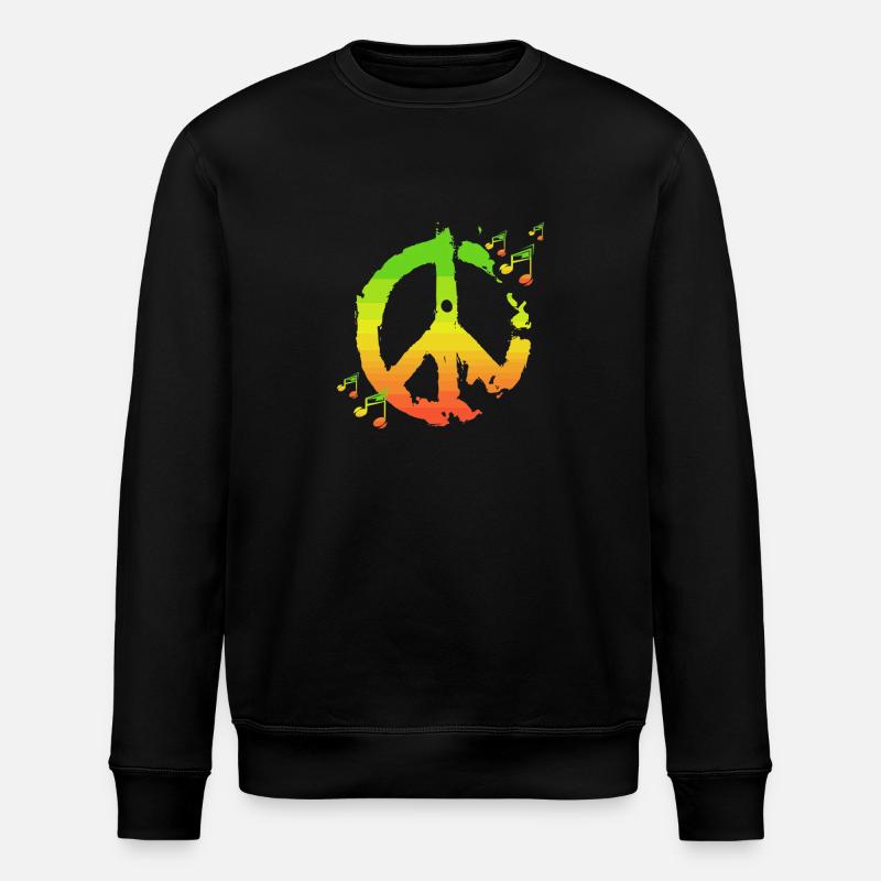Reggae Peace - Stanley/Stella ROLLER Unisex Organic Sweatshirt - black