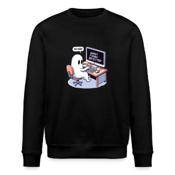 GHOST TYPING DETECTED! - Oh ooh! - Stanley/Stella ROLLER Unisex Organic Sweatshirt - black - Front - Nik (191cm)