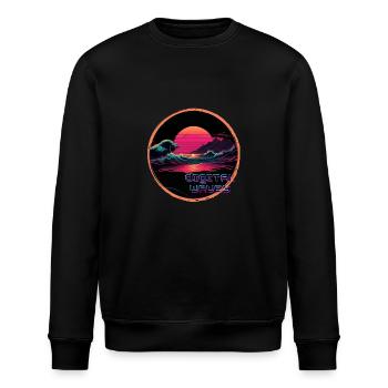 Digital Waves - Stanley/Stella ROLLER Unisex Organic Sweatshirt - black - Front - Nik (191cm)