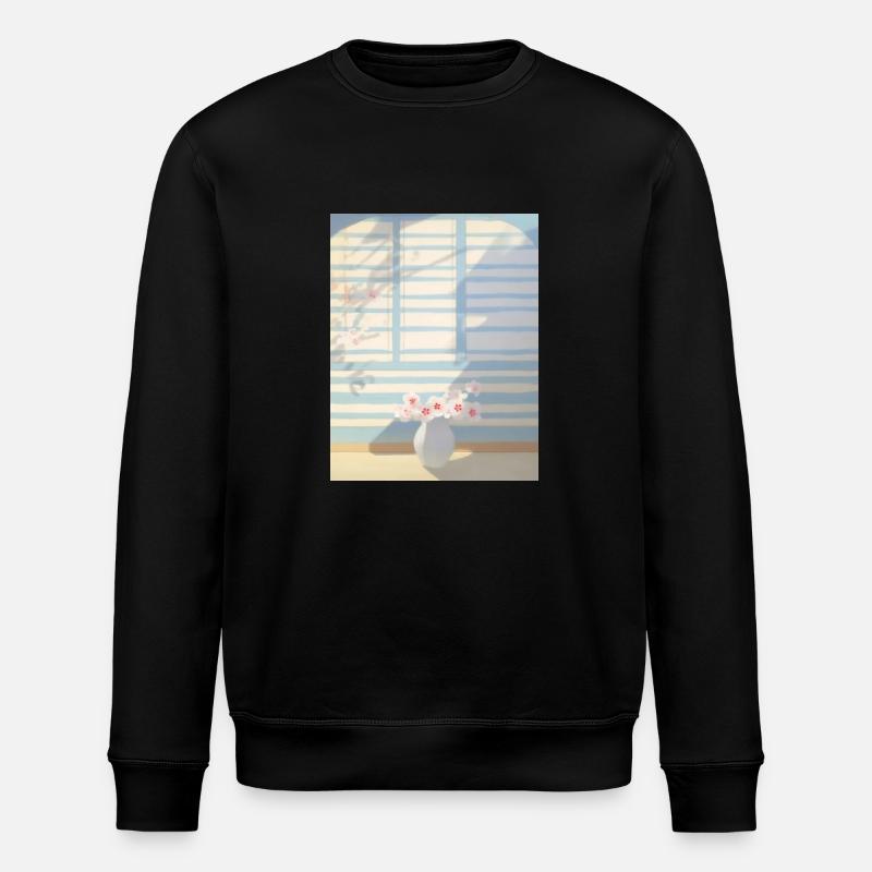 Blumenstrauß Illustration - Stanley/Stella Unisex Bio-Sweatshirt ROLLER - Schwarz