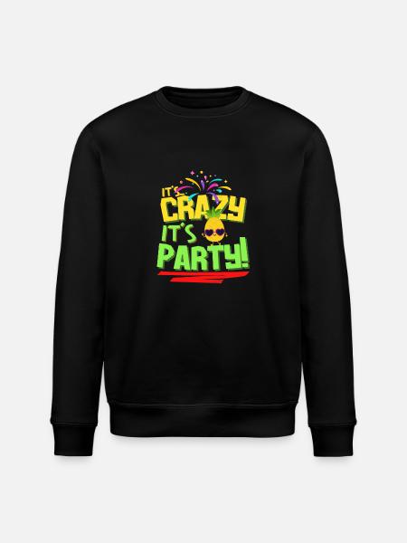 Käärijä (Kaarija) - It's crazy it's party ananas - Stanley/Stella ROLLER unisex luomu-collegepaita - musta
