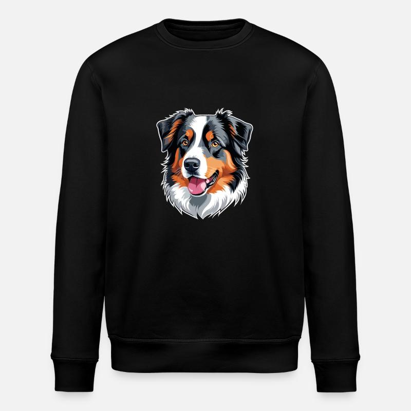 Australischer Schäferhund - Stanley/Stella Unisex Bio-Sweatshirt ROLLER - Schwarz