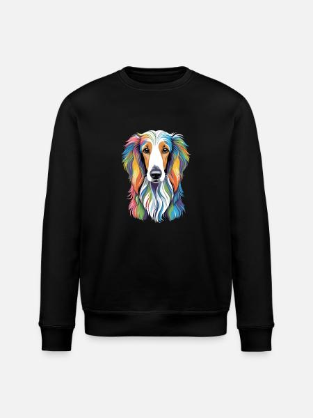 Afghan Hound - Stanley/Stella ROLLER Unisex Organic Sweatshirt - black